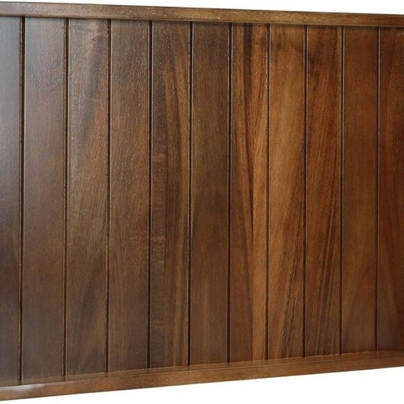 New Large Wooden Serving Tray with Handles 20x14" Decorative Coffee Ottoman Tray - Picture 2 of 7